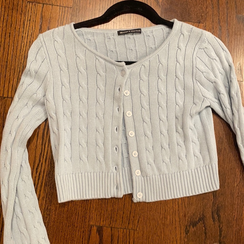 Brandy Melville cropped cable knit cardigan